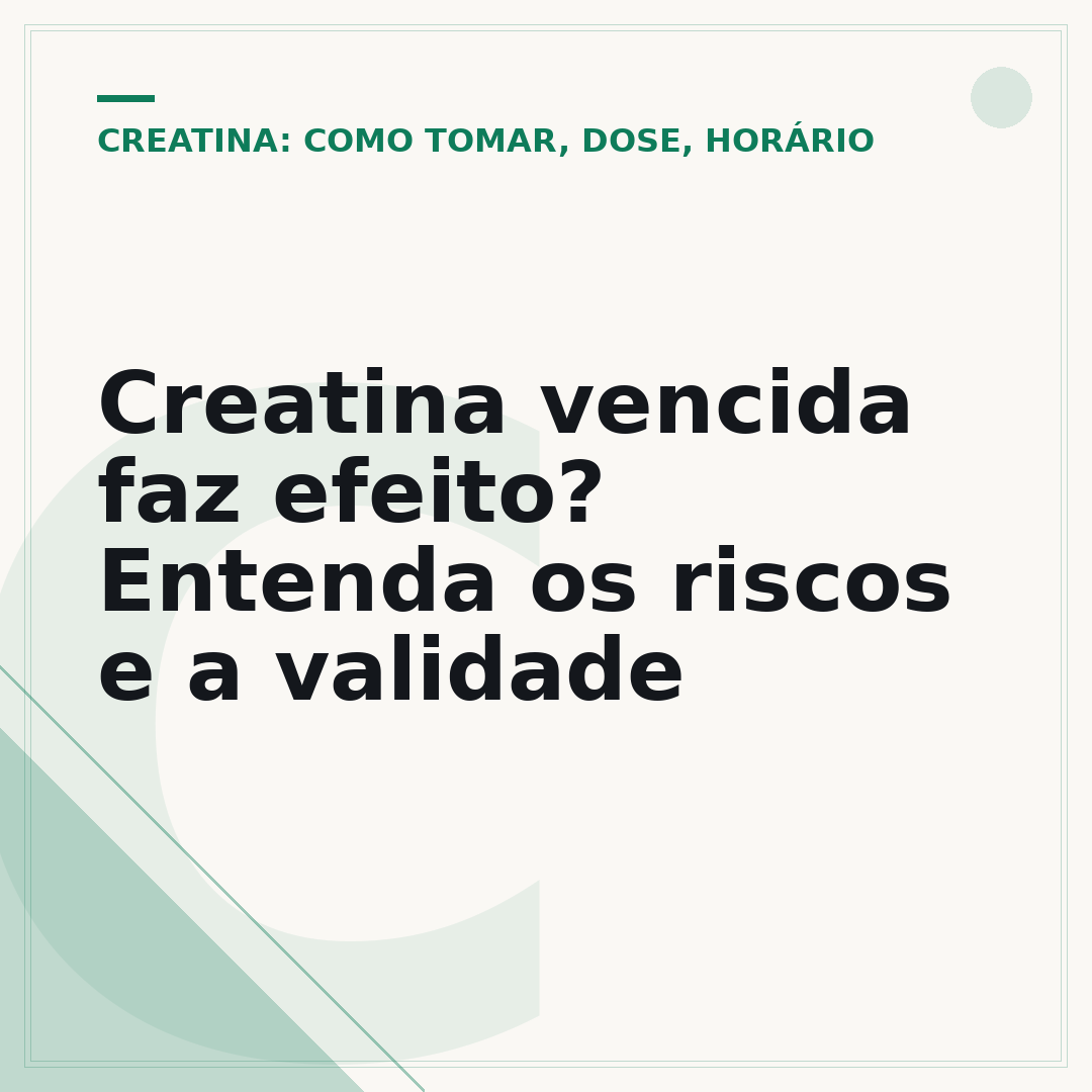 Creatina vencida faz efeito? Entenda os riscos e a validade