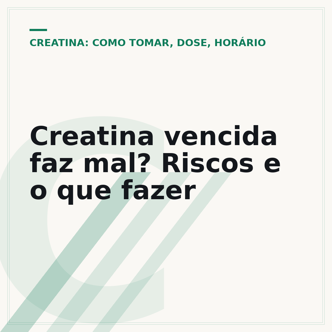 Creatina vencida faz mal? Riscos e o que fazer