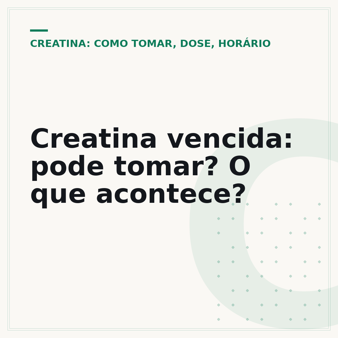 Creatina vencida: pode tomar? O que acontece?