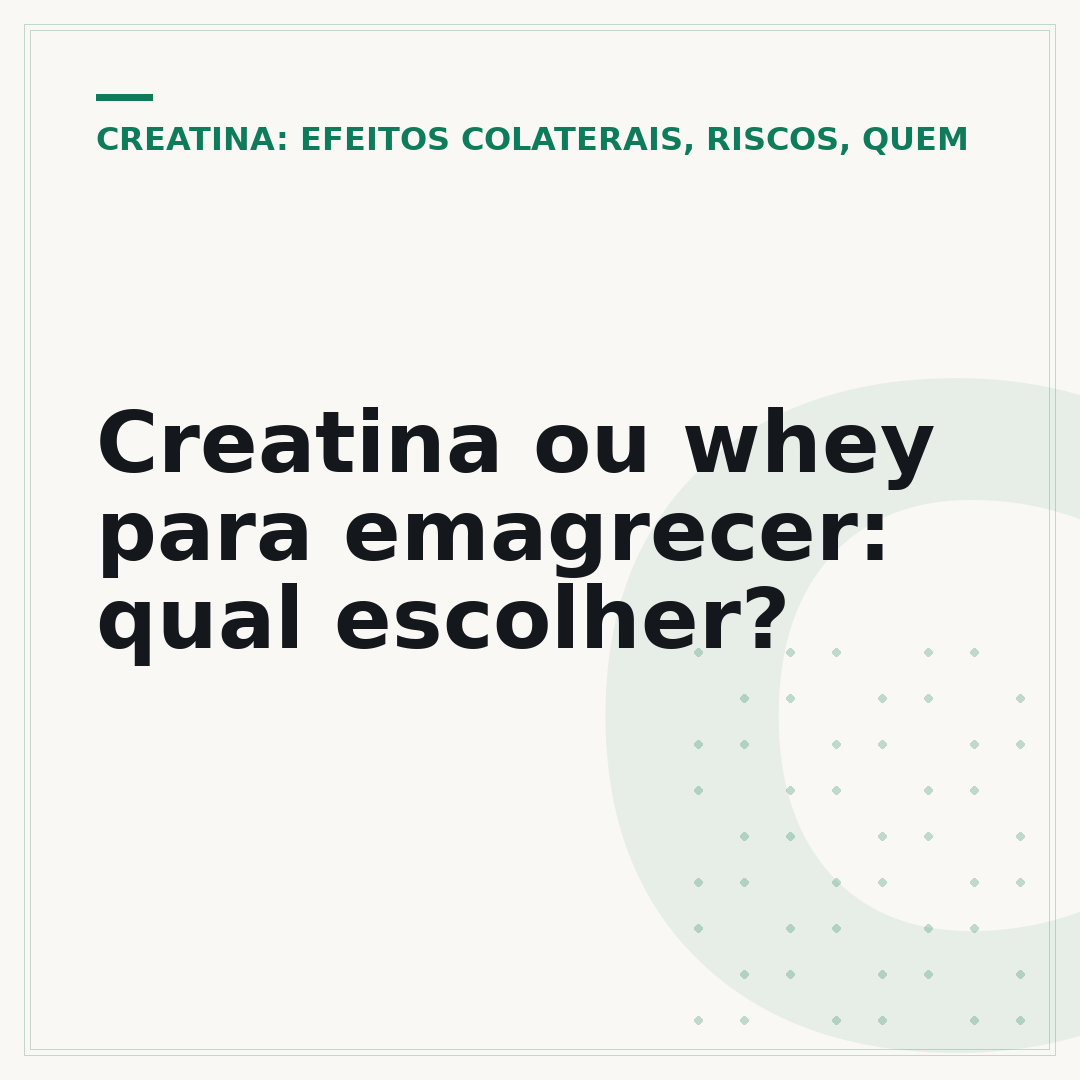 Creatina ou whey para emagrecer: qual escolher?