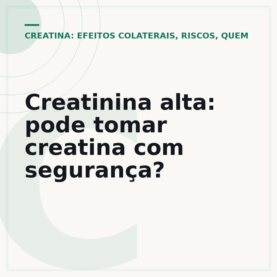 Creatinina alta: pode tomar creatina com segurança?