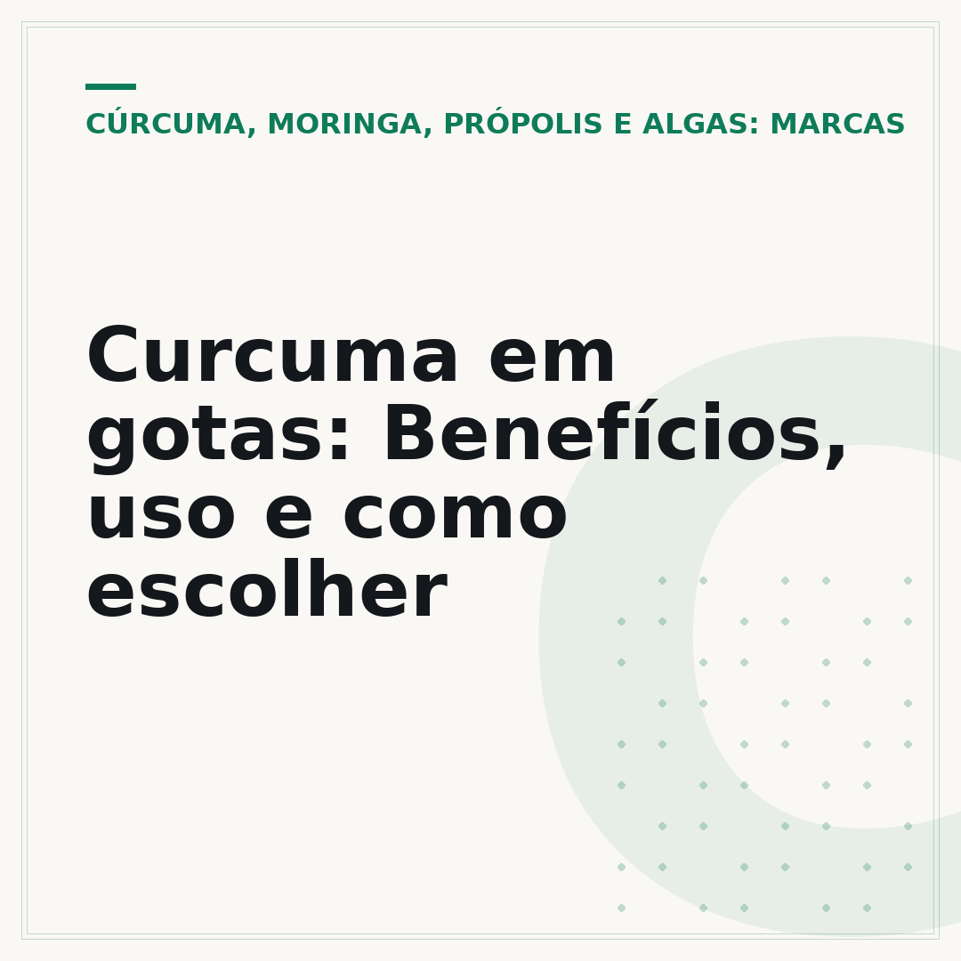 Curcuma em gotas: Benefícios, uso e como escolher