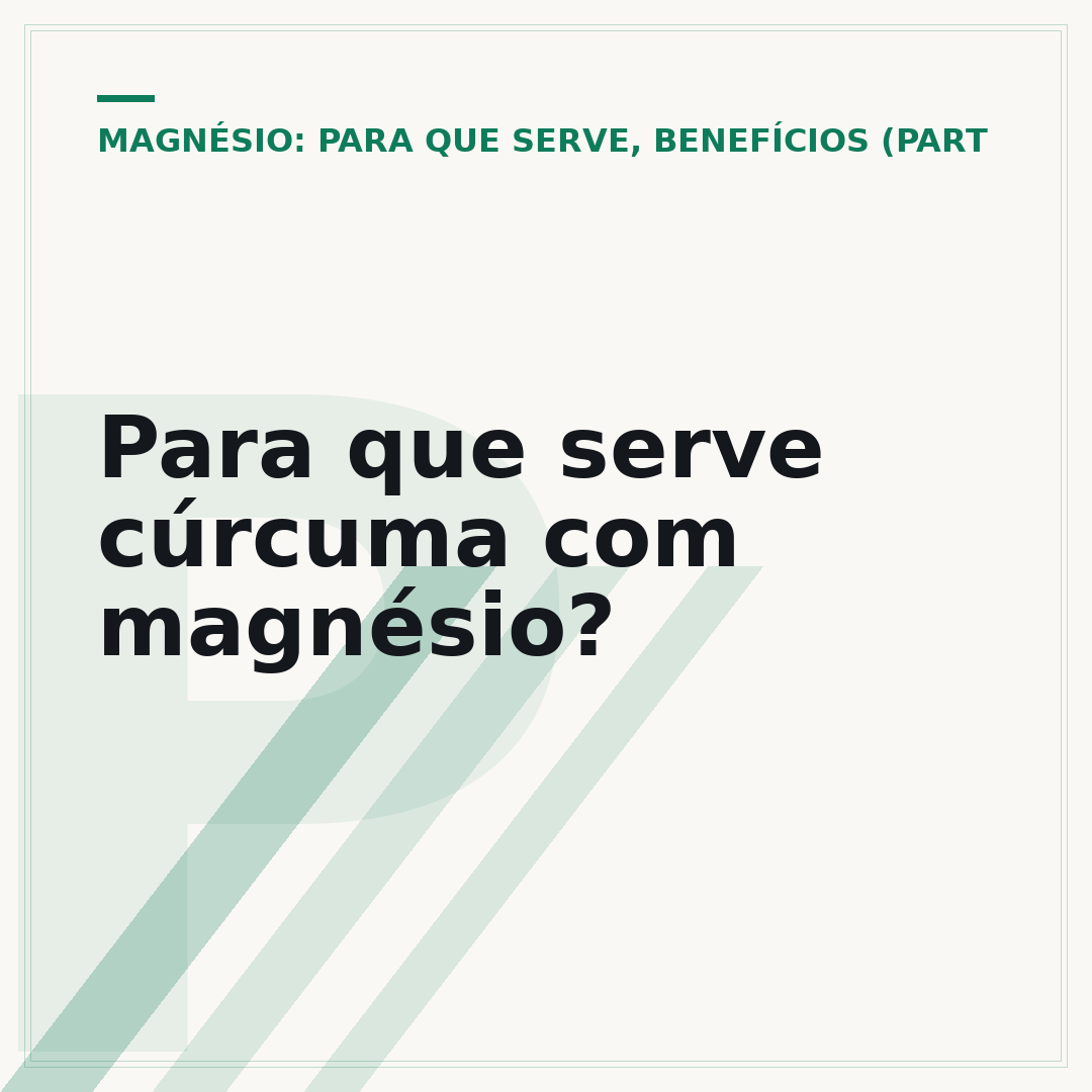 Para que serve cúrcuma com magnésio?