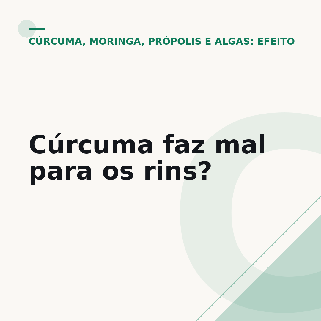 Cúrcuma faz mal para os rins?