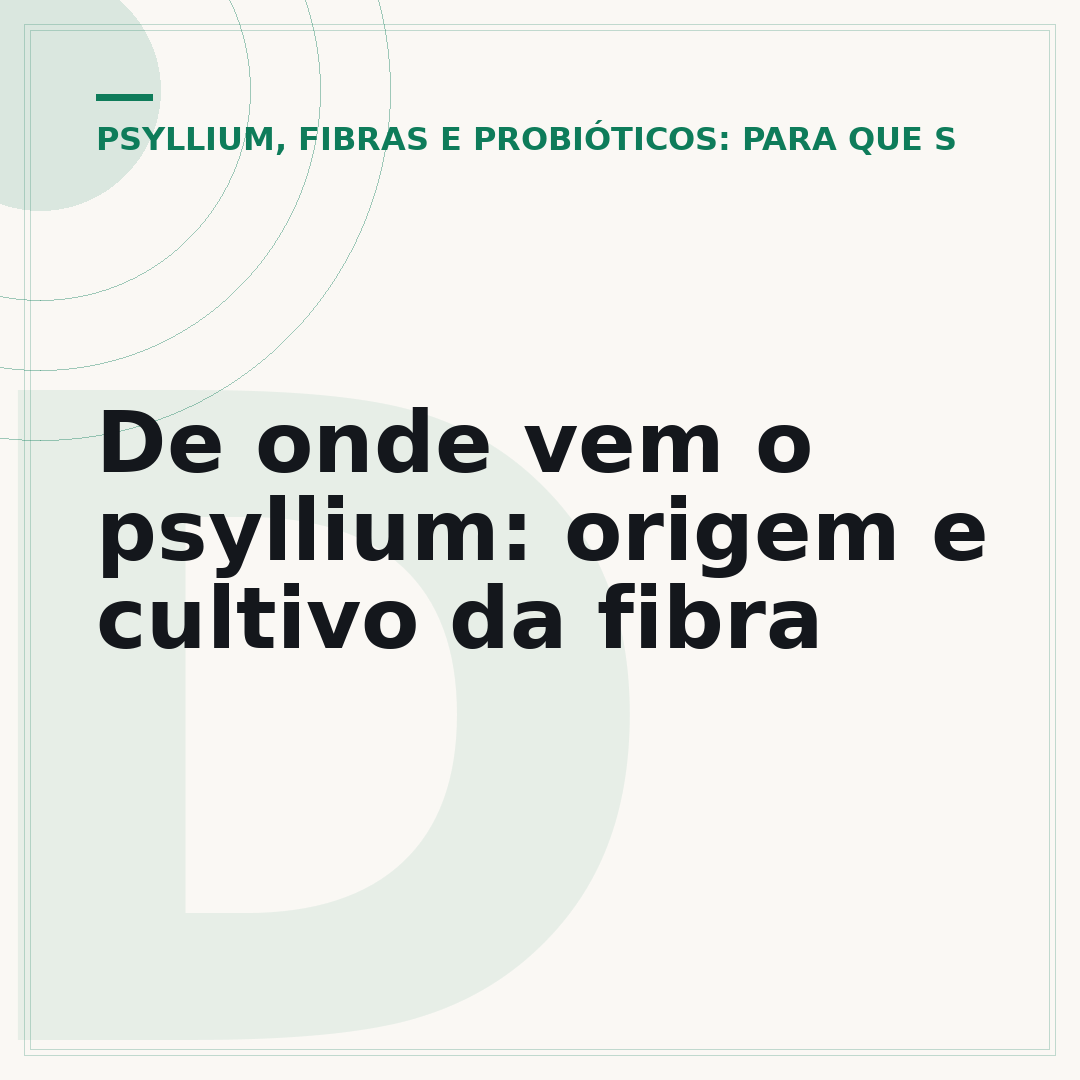 De onde vem o psyllium: origem e cultivo da fibra