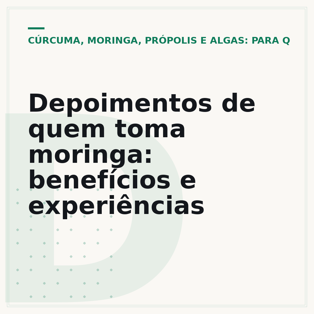Depoimentos de quem toma moringa: benefícios e experiências