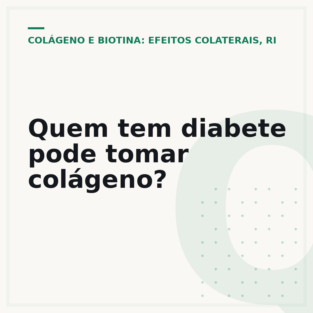 Quem tem diabete pode tomar colágeno?