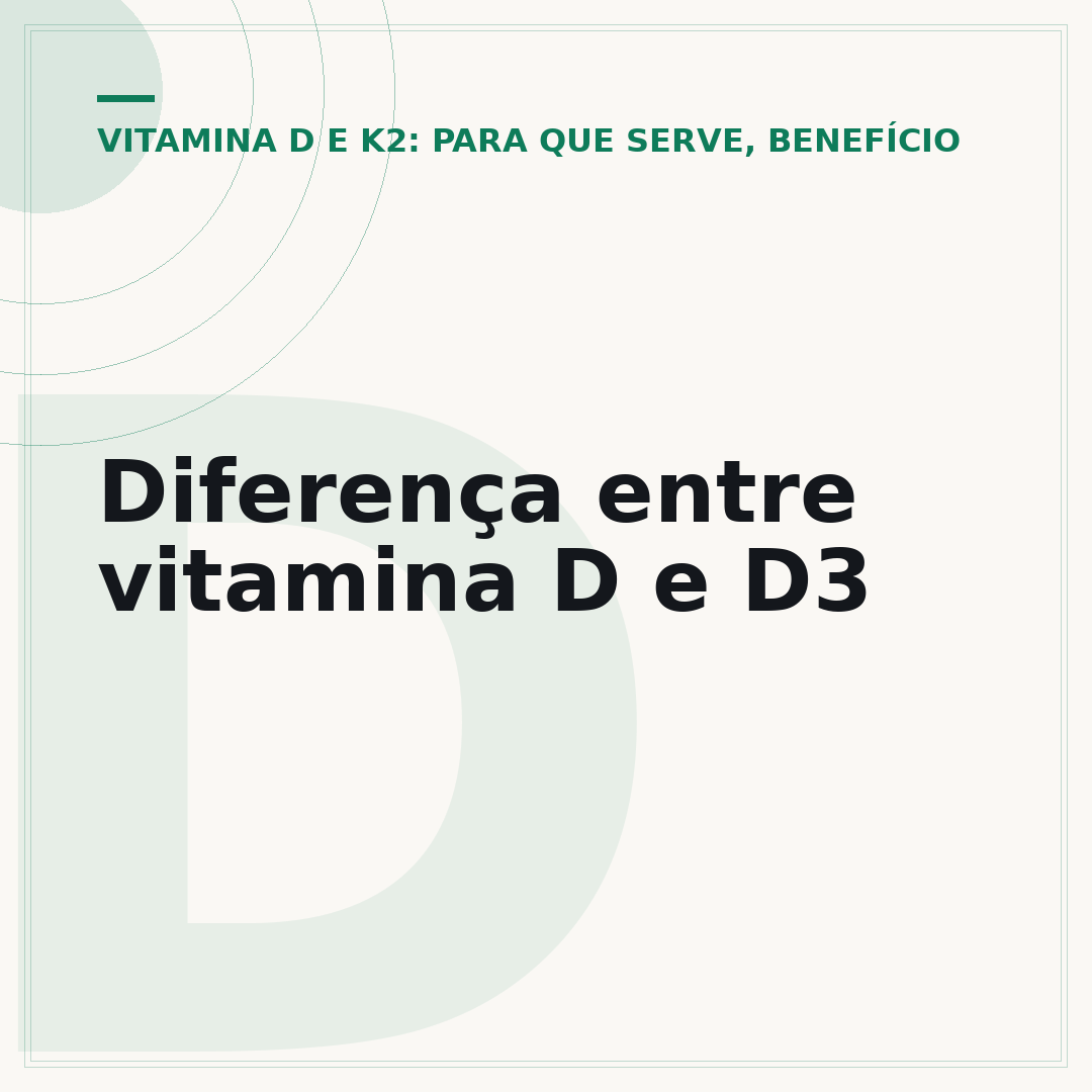 Diferença entre vitamina D e D3
