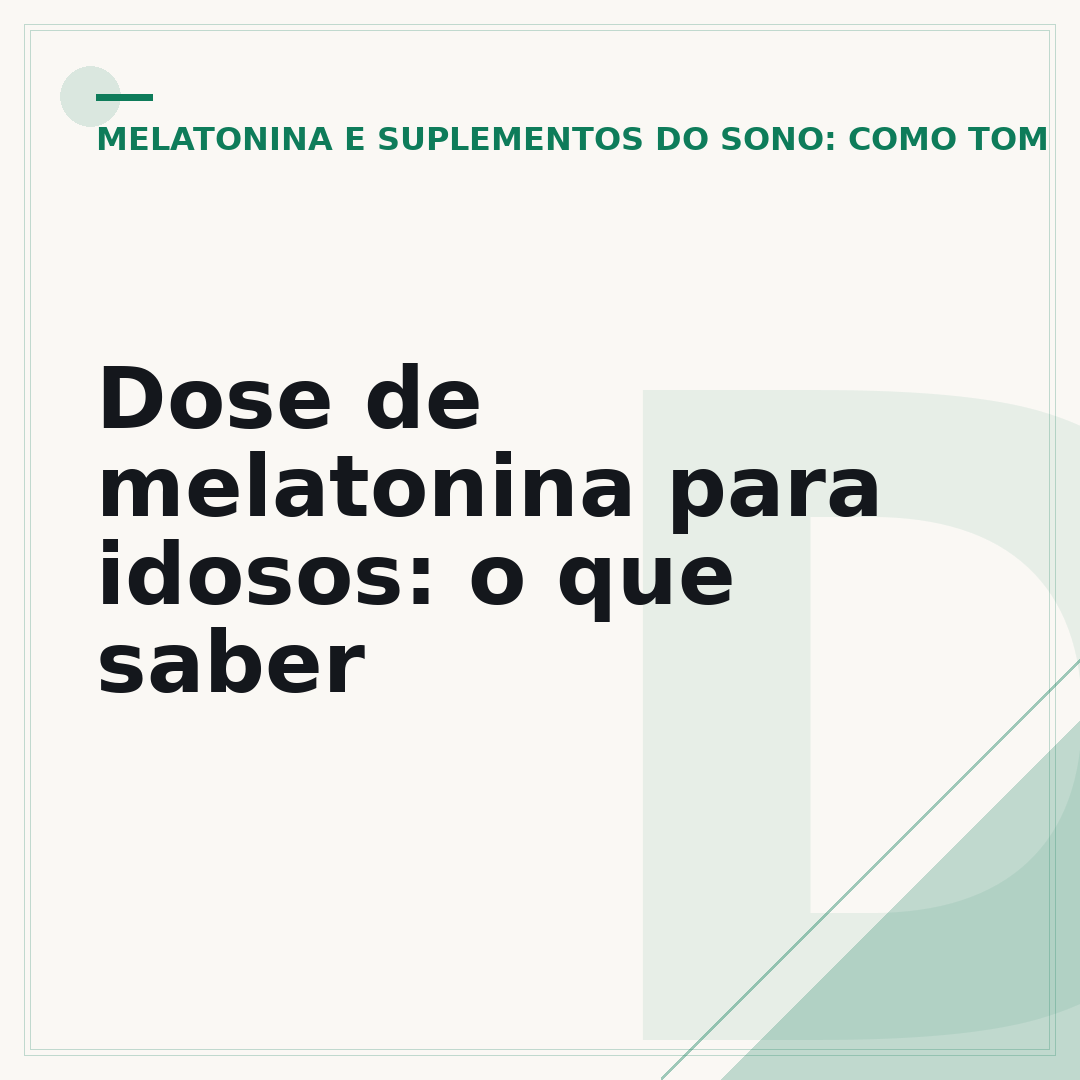 Dose de melatonina para idosos: o que saber
