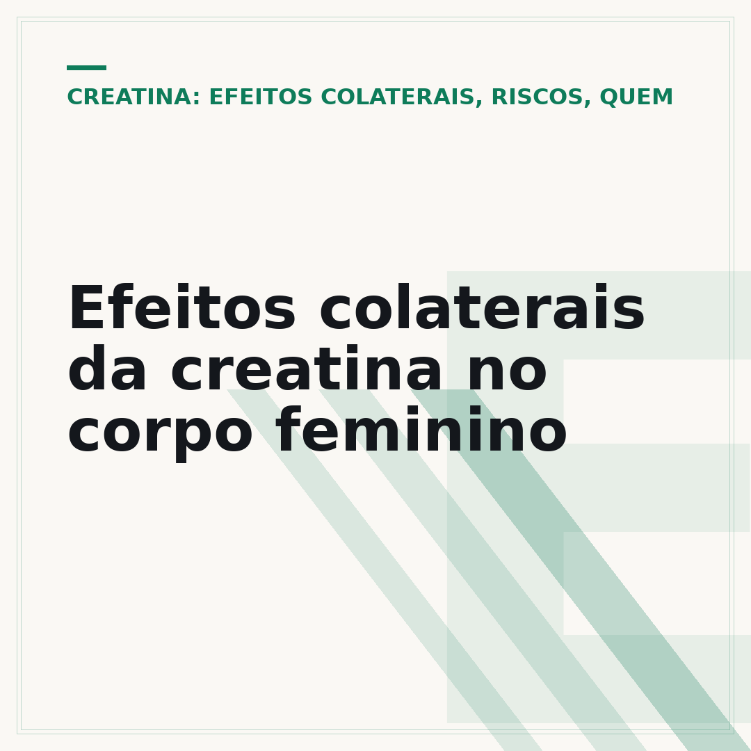 Efeitos colaterais da creatina no corpo feminino