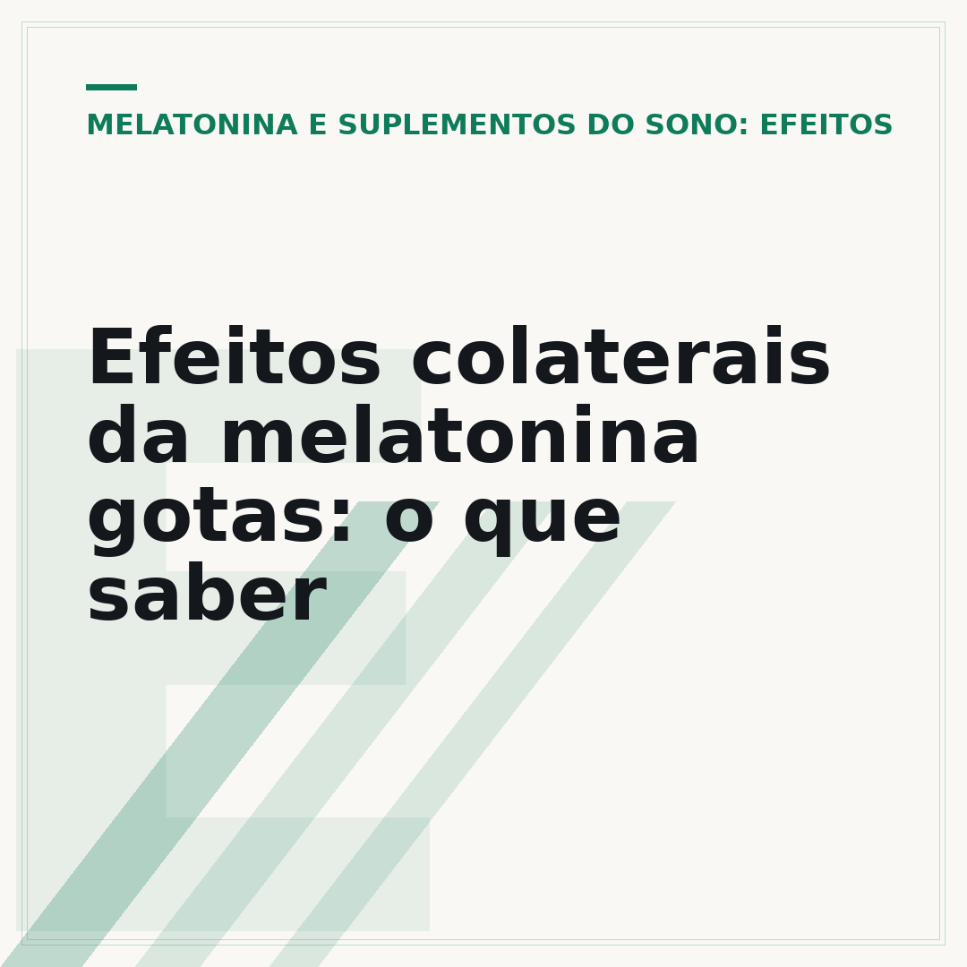 Efeitos colaterais da melatonina gotas: o que saber
