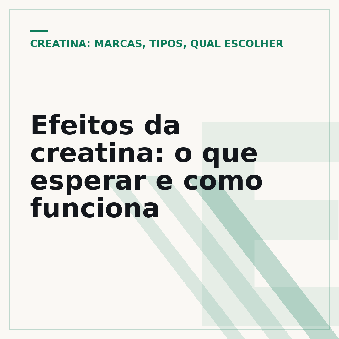 Efeitos da creatina: o que esperar e como funciona