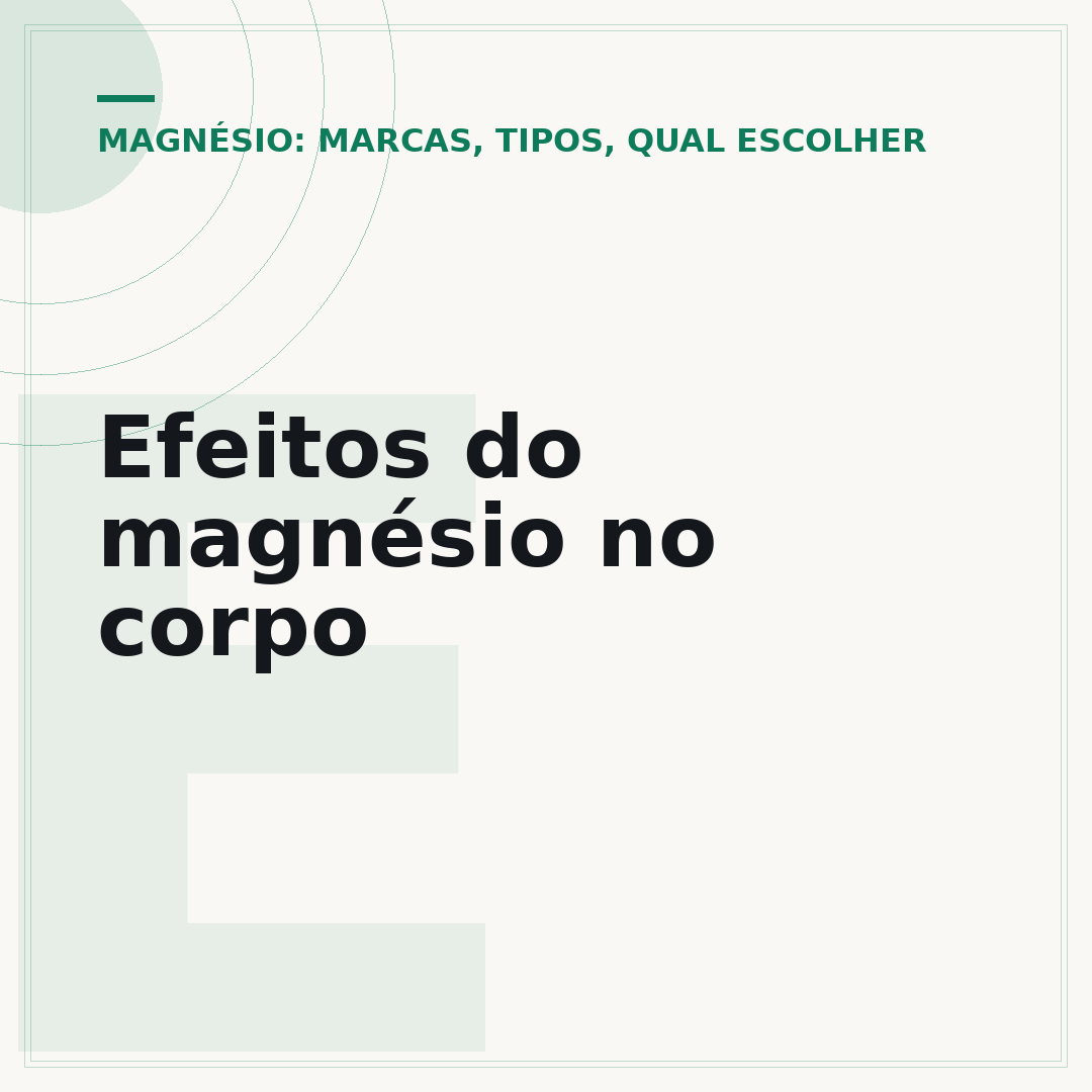 Efeitos do magnésio no corpo