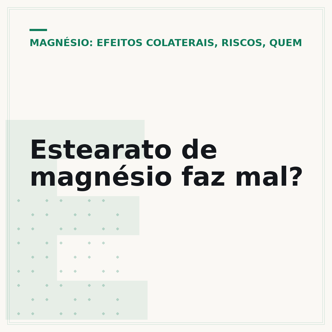 Estearato de magnésio faz mal?
