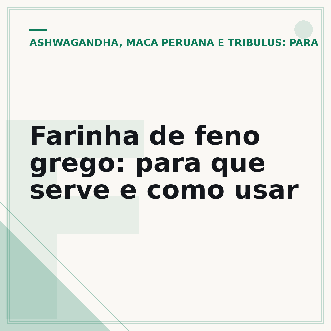 Farinha de feno grego: para que serve e como usar
