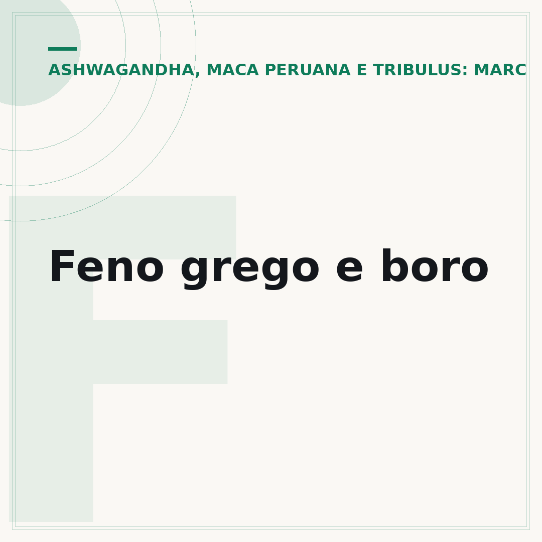 Feno grego e boro