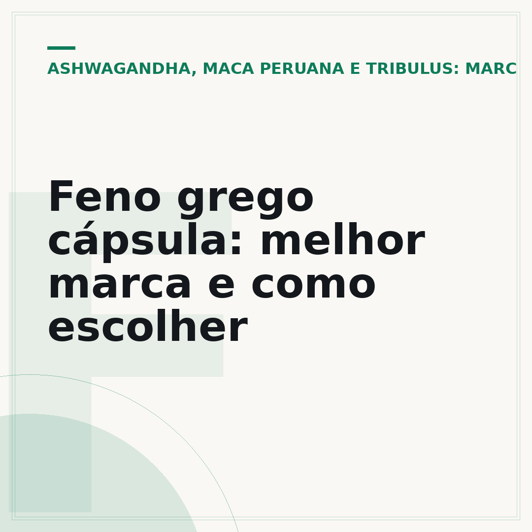 Feno grego cápsula: melhor marca e como escolher