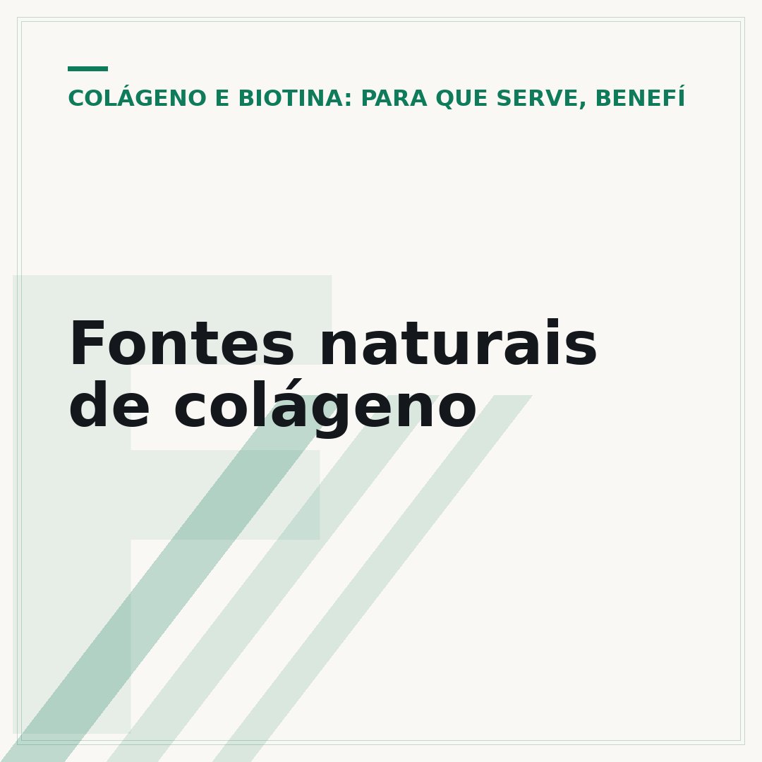 Fontes naturais de colágeno