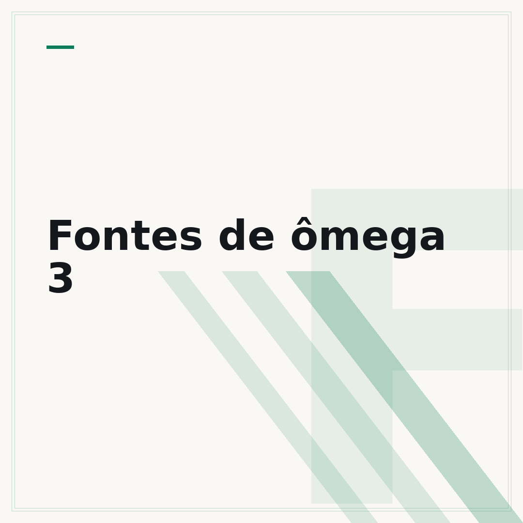 Fontes de ômega 3