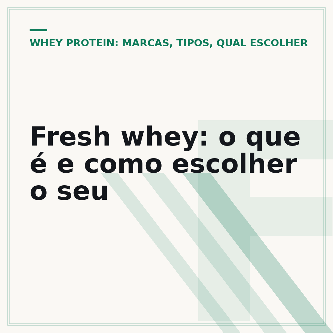 Fresh whey: o que é e como escolher o seu