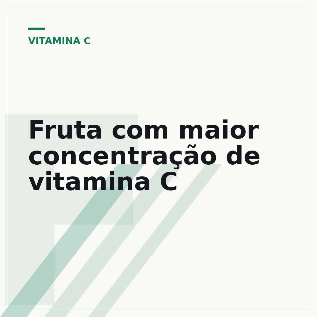 Fruta com maior concentração de vitamina C