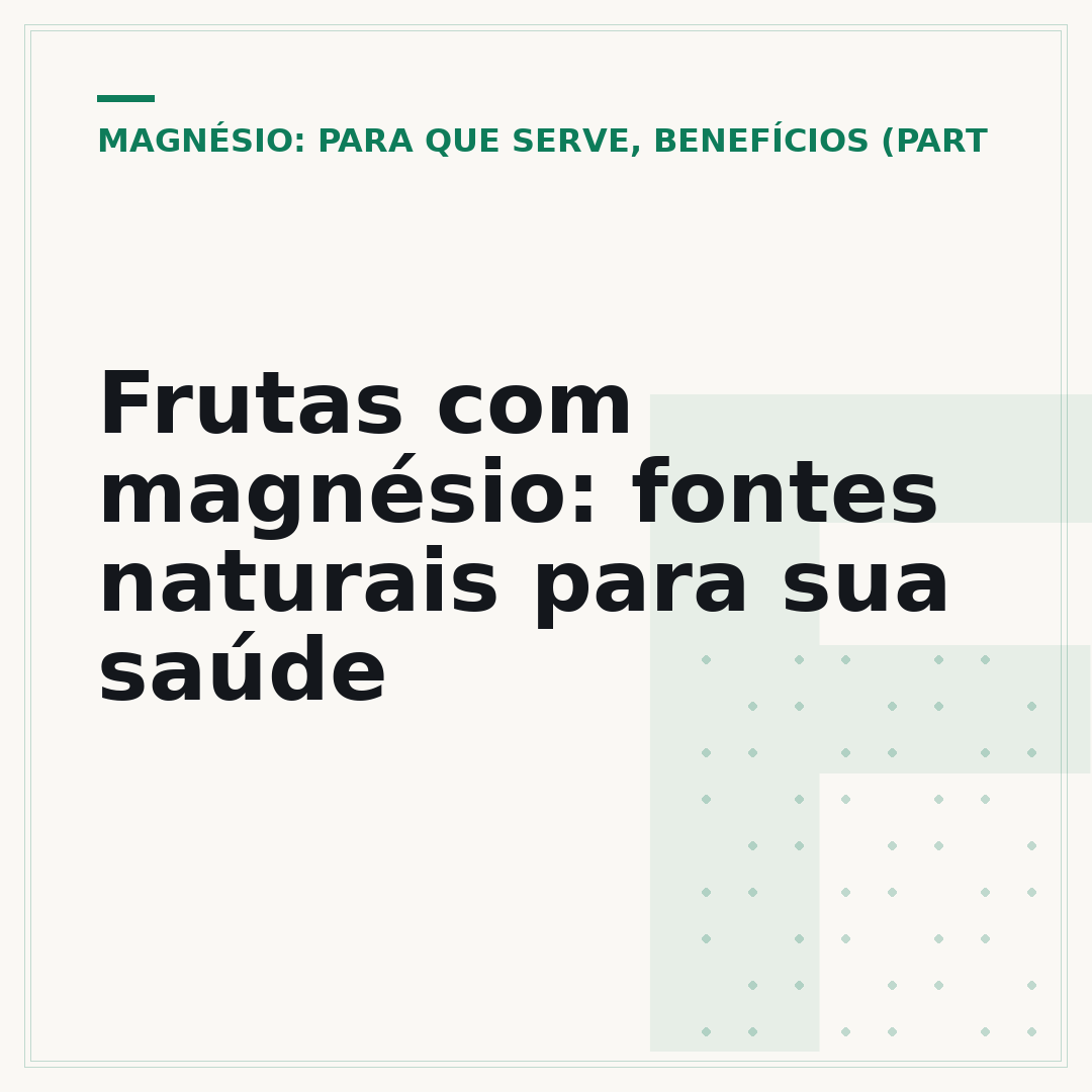 Frutas com magnésio: fontes naturais para sua saúde