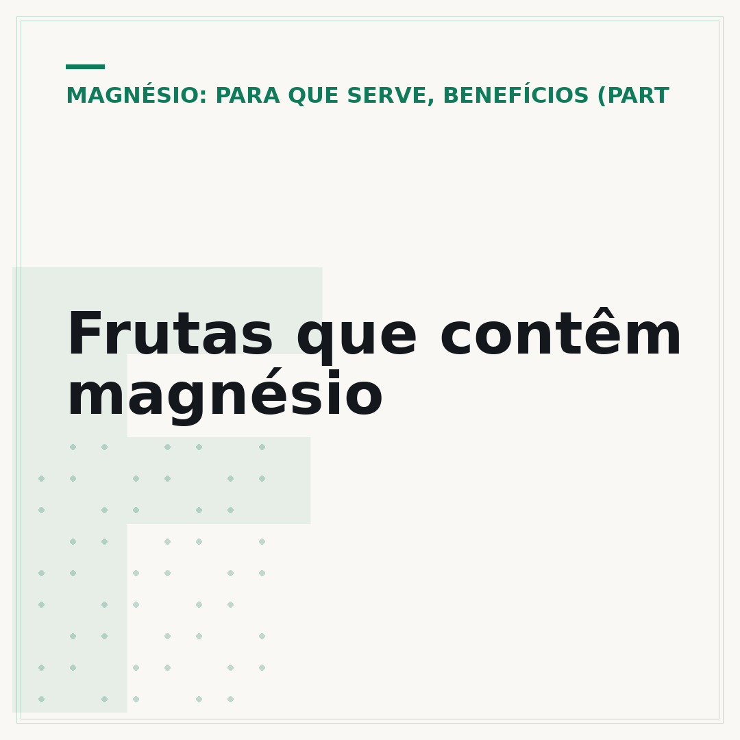 Frutas que contêm magnésio