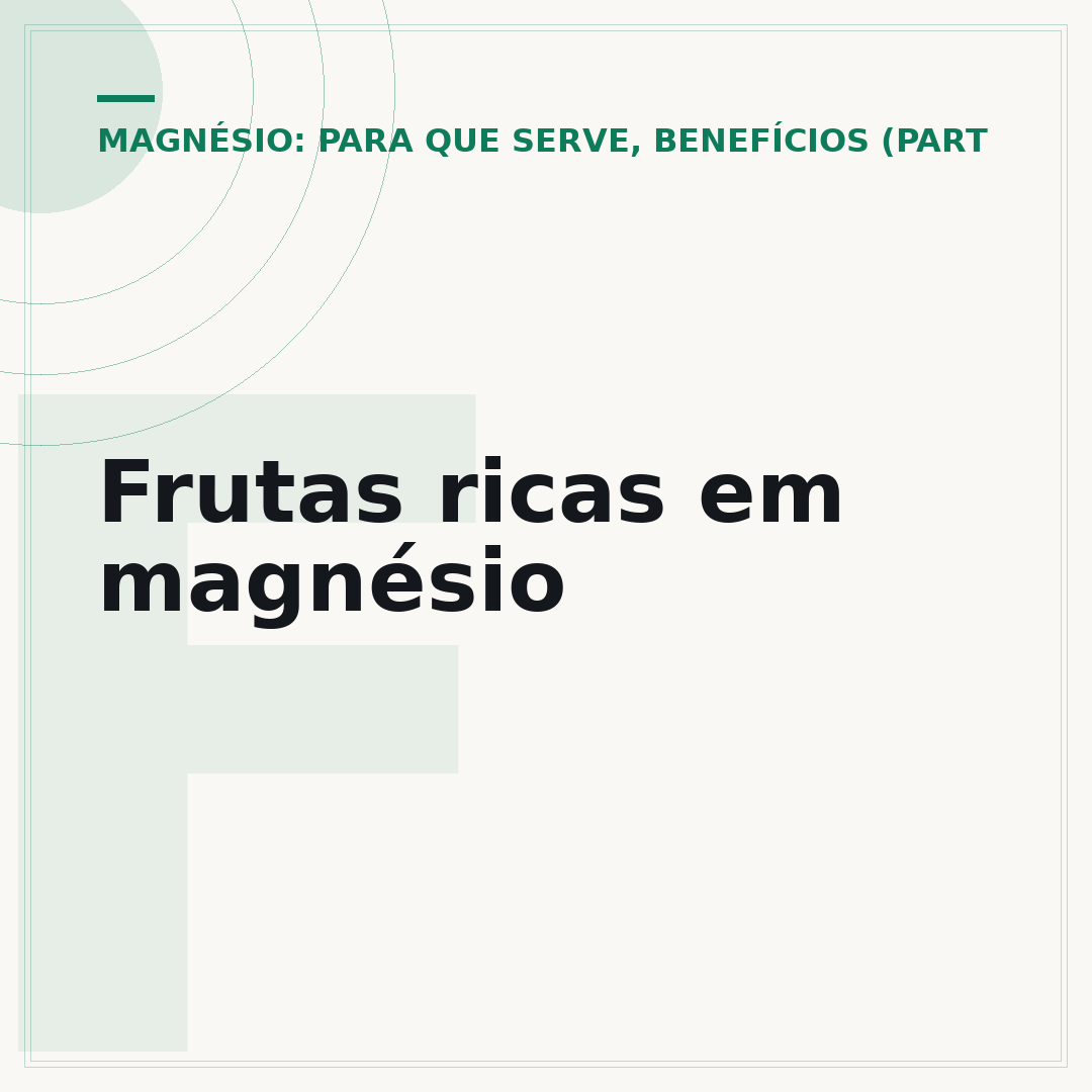 Frutas ricas em magnésio