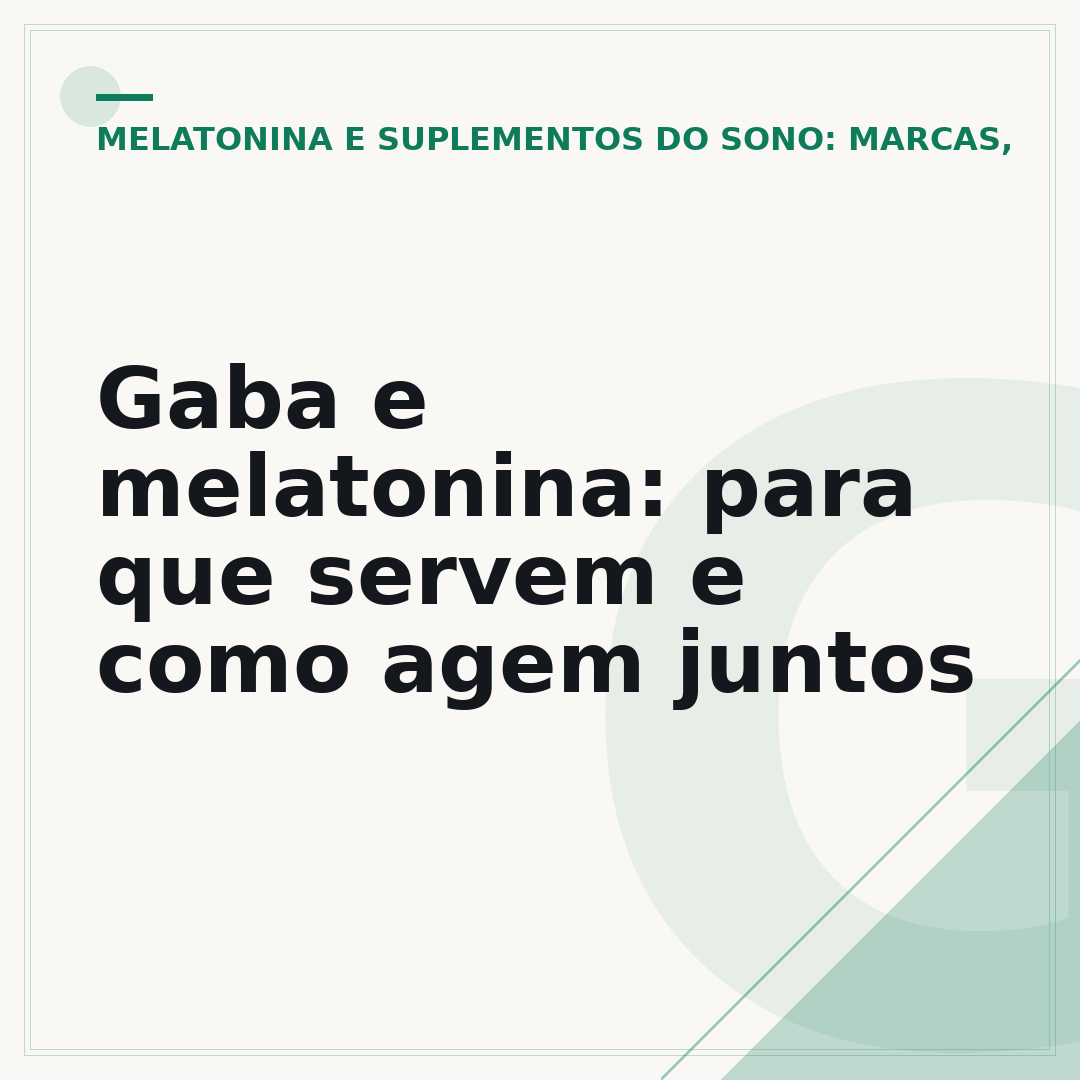 Gaba e melatonina: para que servem e como agem juntos