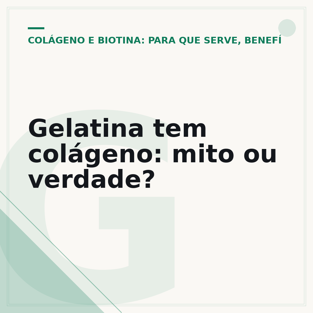 Gelatina tem colágeno: mito ou verdade?
