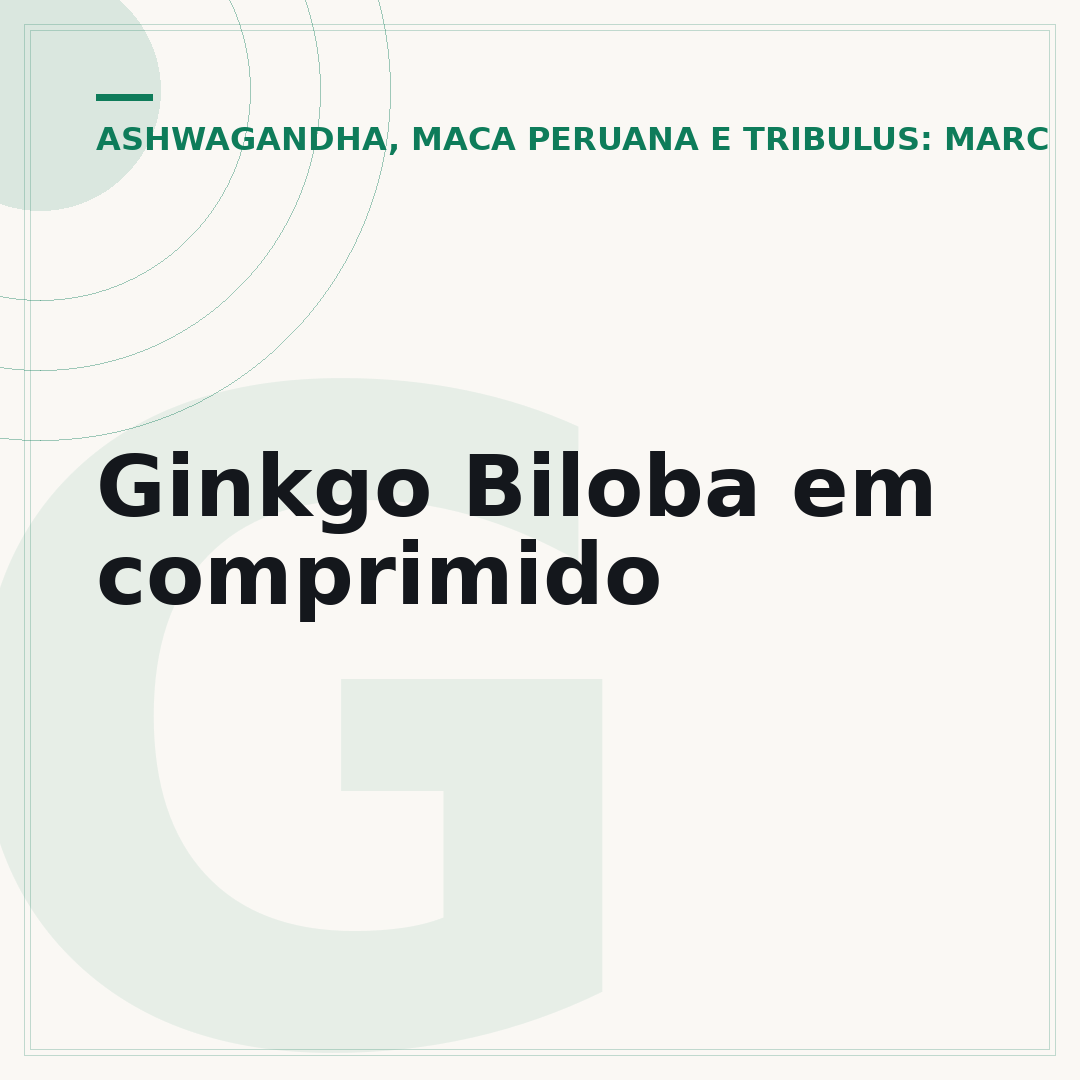 Ginkgo Biloba em comprimido