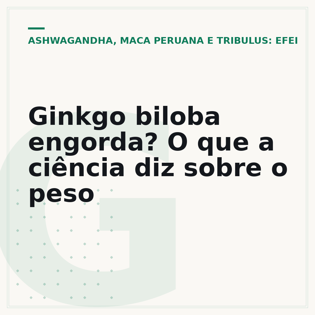 Ginkgo biloba engorda? O que a ciência diz sobre o peso