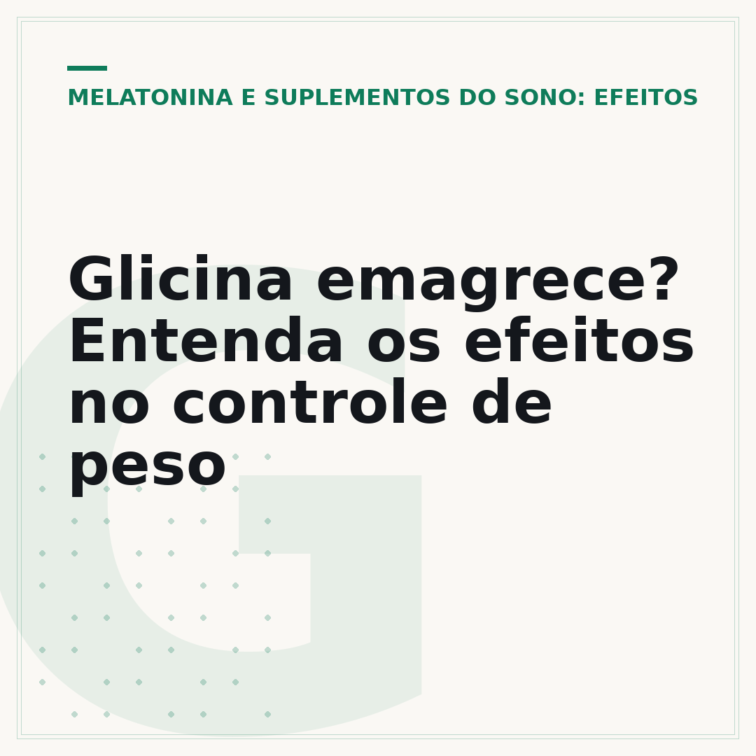 Glicina emagrece? Entenda os efeitos no controle de peso