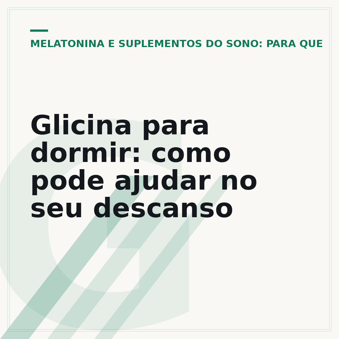 Glicina para dormir: como pode ajudar no seu descanso