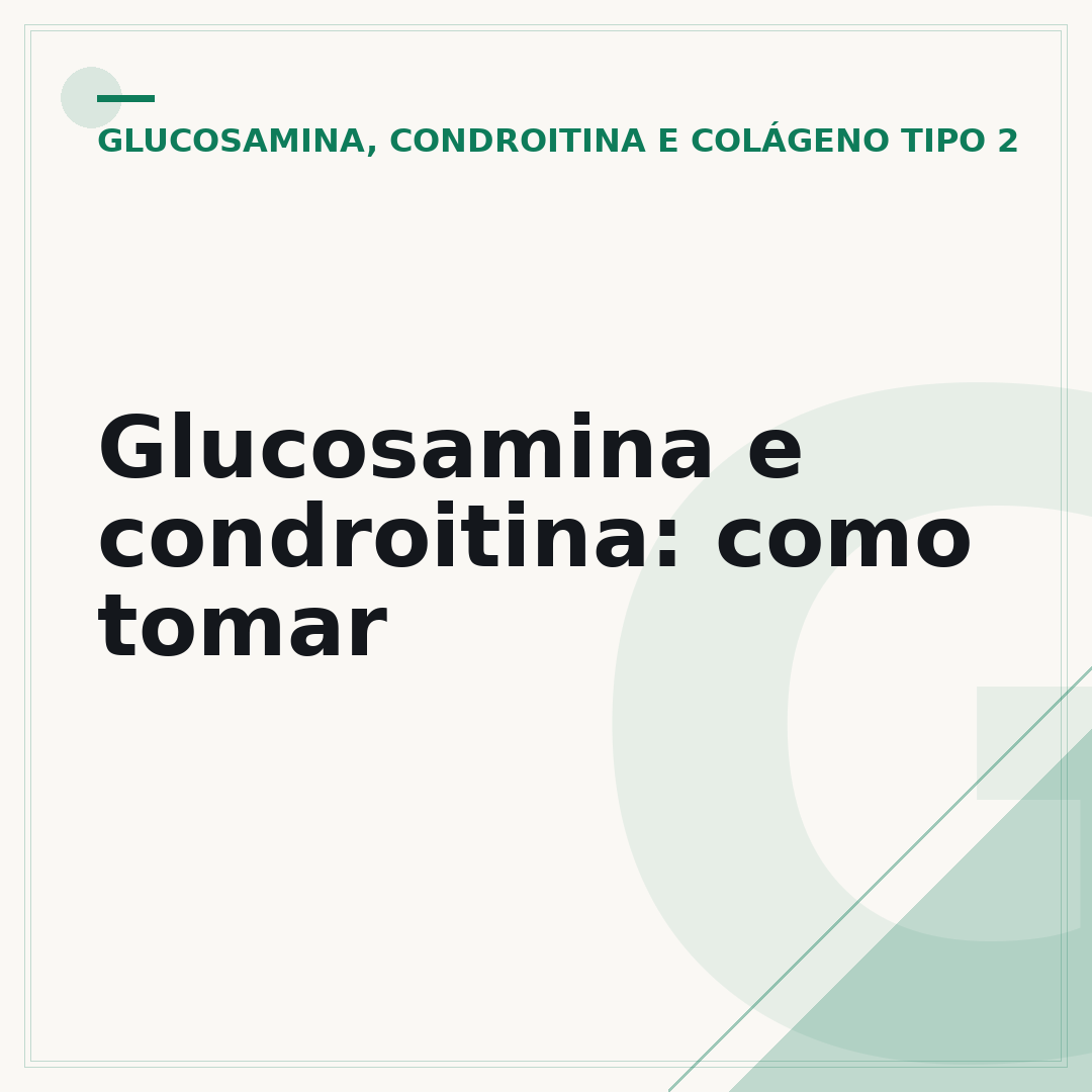 Glucosamina e condroitina: como tomar