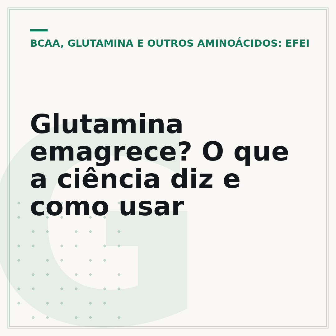 Glutamina emagrece? O que a ciência diz e como usar