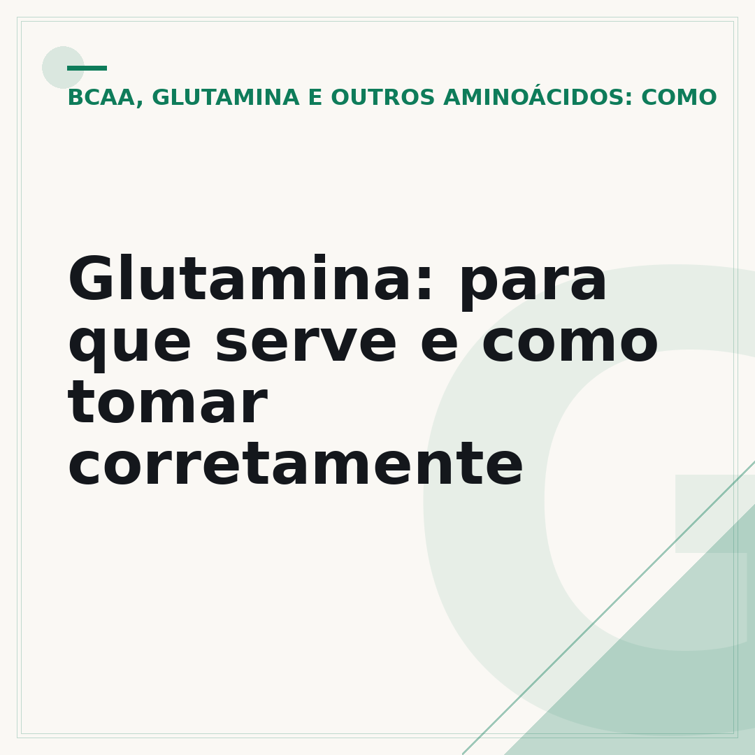 Glutamina: para que serve e como tomar corretamente