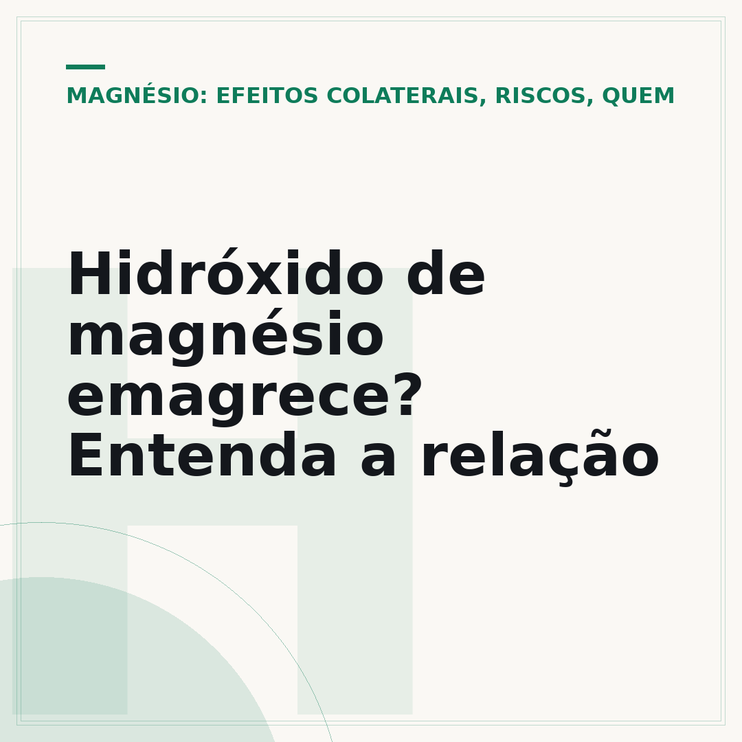 Hidróxido de magnésio emagrece? Entenda a relação
