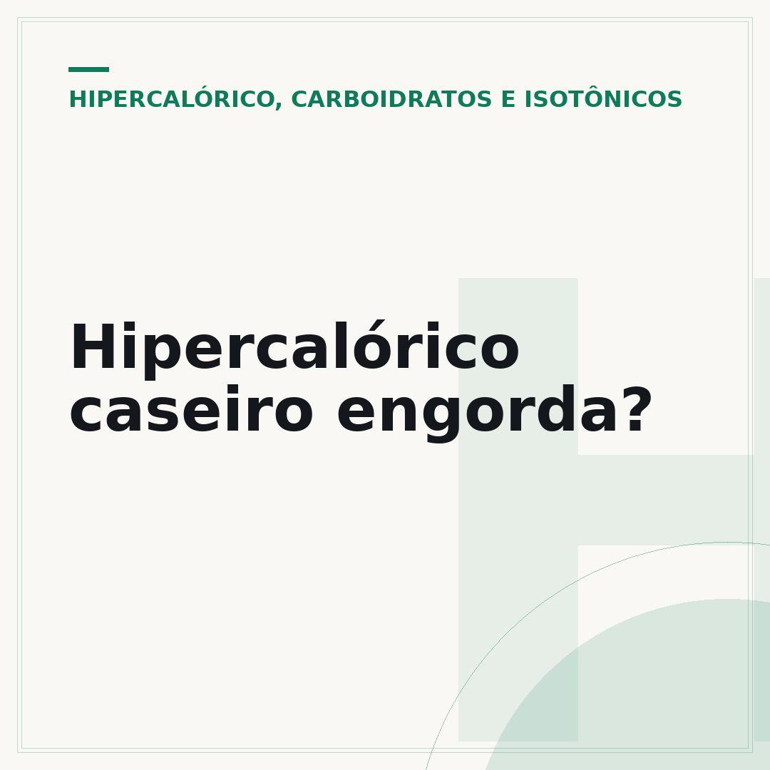 Hipercalórico caseiro engorda?