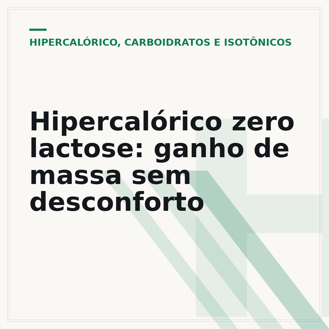 Hipercalórico zero lactose: ganho de massa sem desconforto