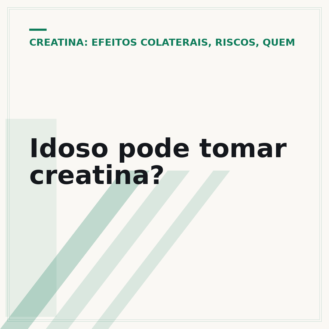 Idoso pode tomar creatina?