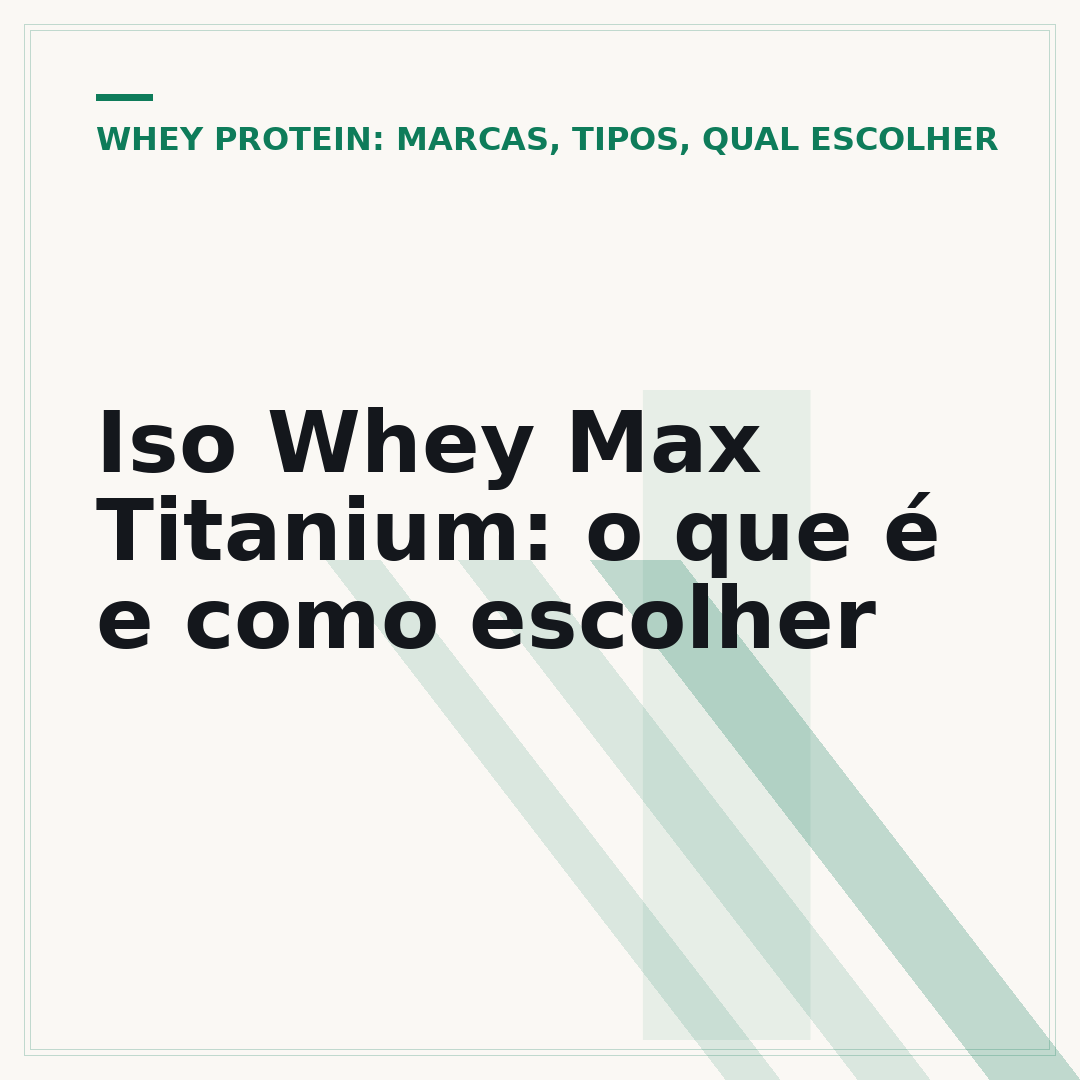 Iso Whey Max Titanium: o que é e como escolher