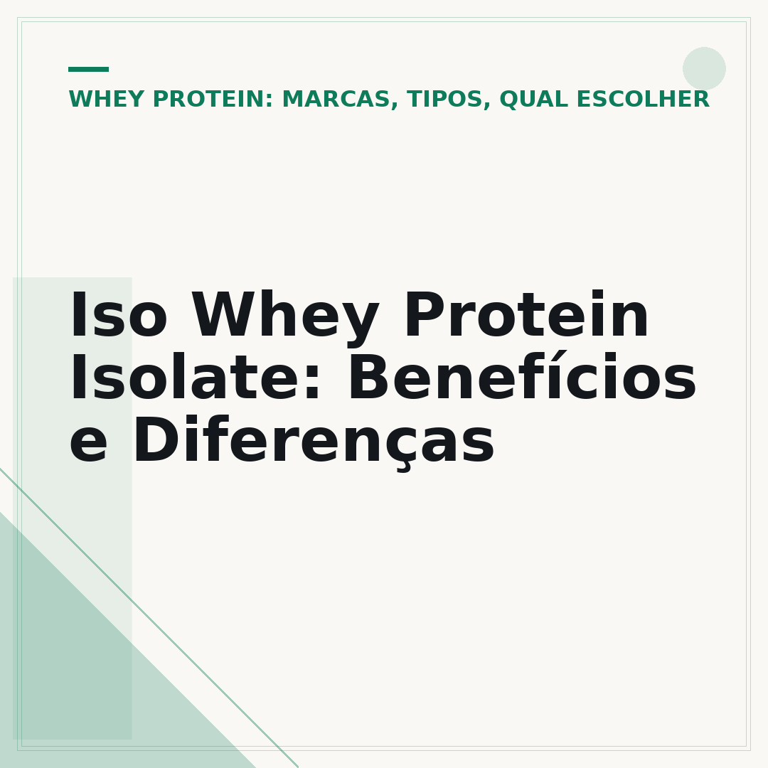 Iso Whey Protein Isolate: Benefícios e Diferenças