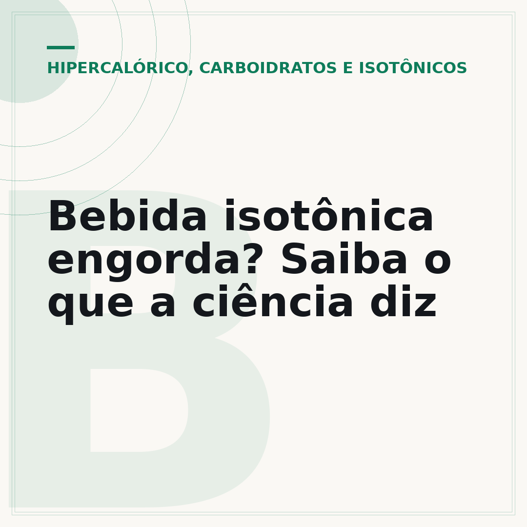 Bebida isotônica engorda? Saiba o que a ciência diz