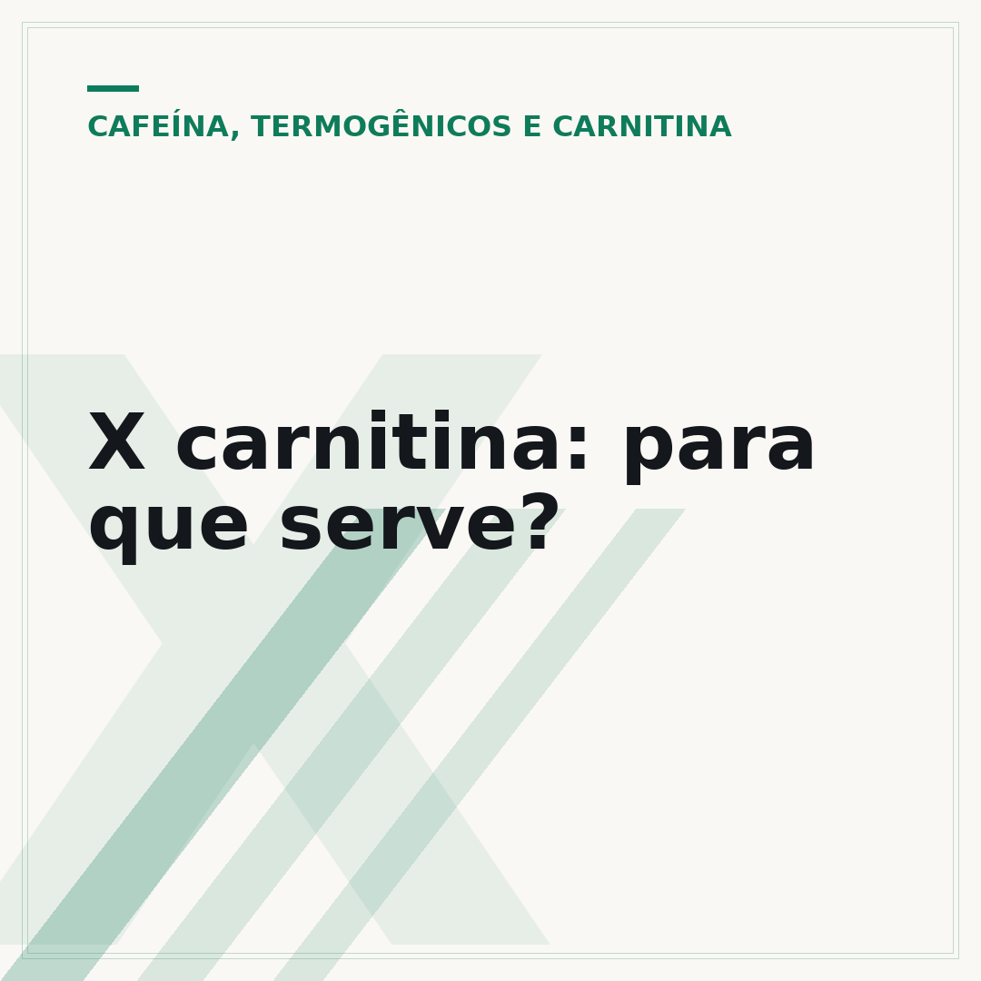 X carnitina: para que serve?