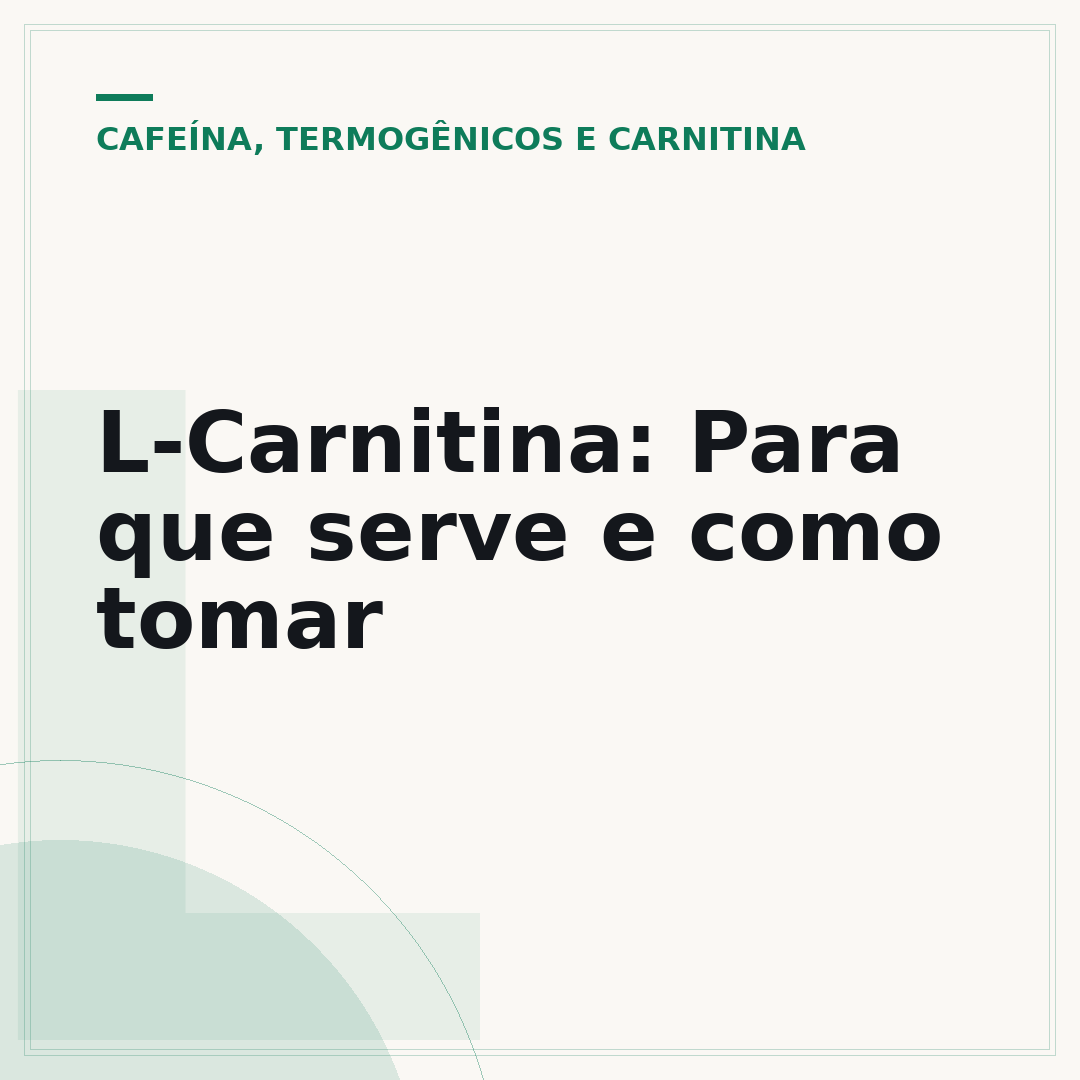 L-Carnitina: Para que serve e como tomar