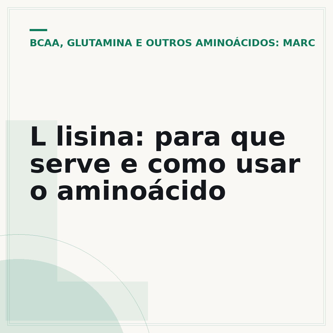 L lisina: para que serve e como usar o aminoácido