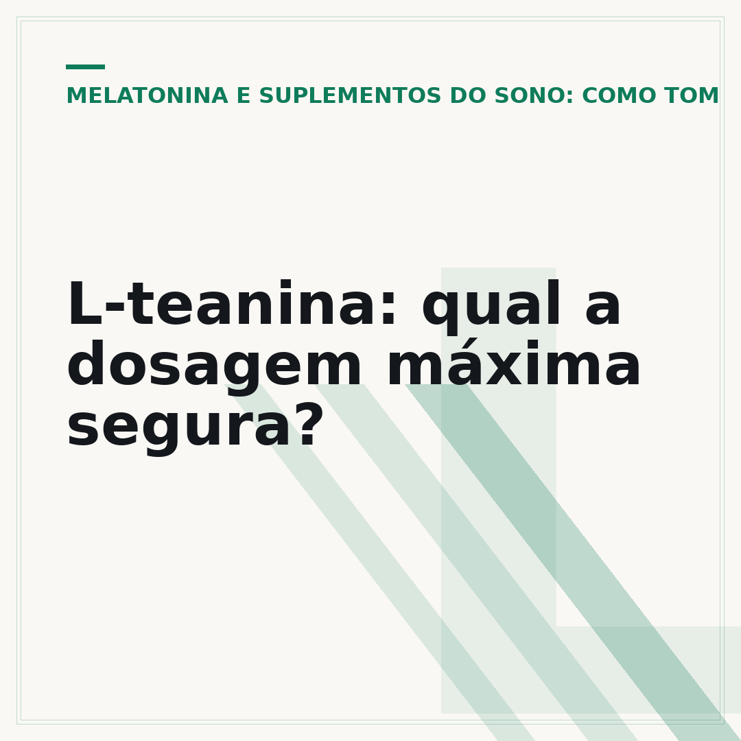 L-teanina: qual a dosagem máxima segura?