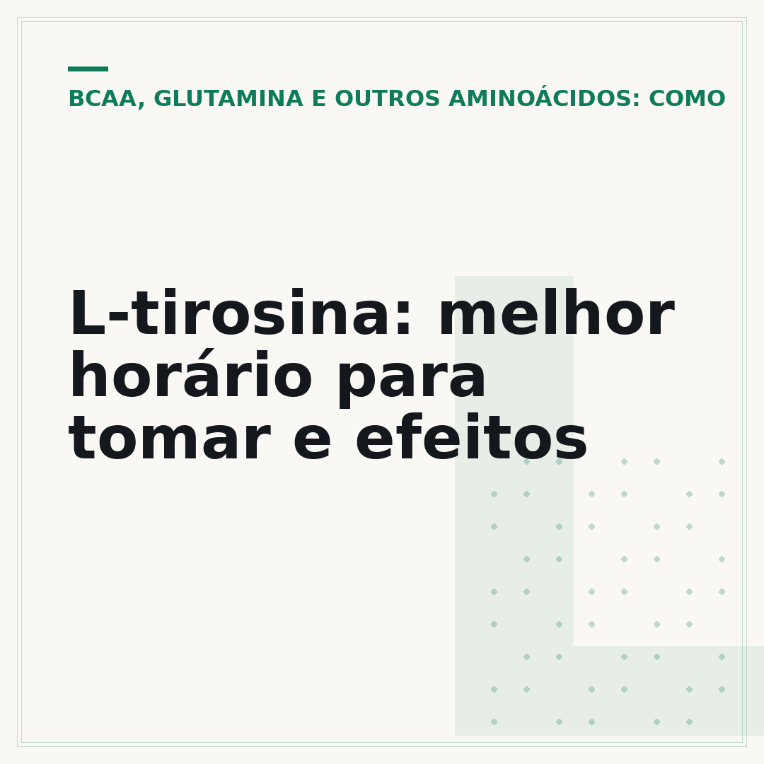 L-tirosina: melhor horário para tomar e efeitos