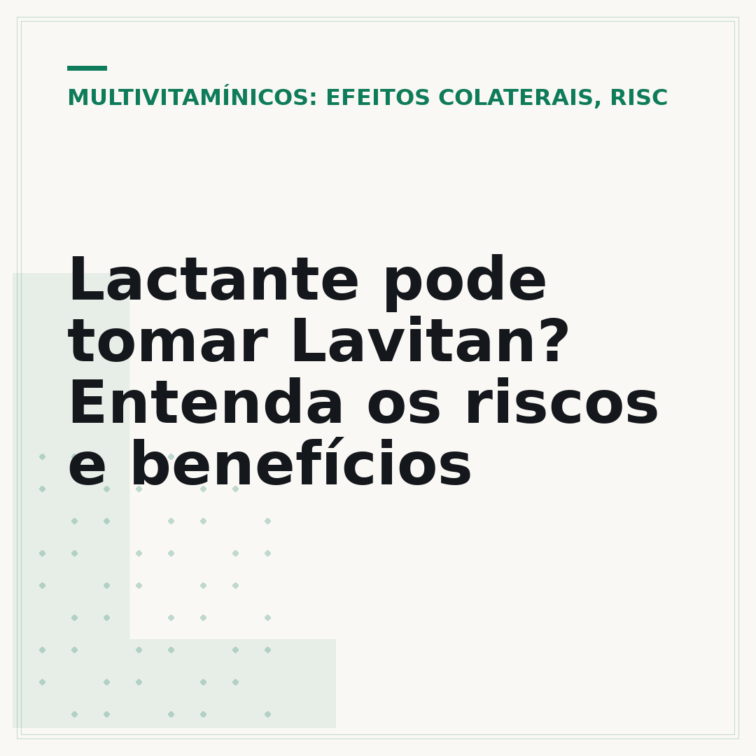 Lactante pode tomar Lavitan? Entenda os riscos e benefícios